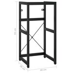 vidaXL Cadre de lavabo de salle de bain Noir 40x38x83 cm Fer