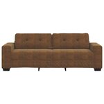 vidaXL Canapé avec coussin Marron Faux cuir & Bois