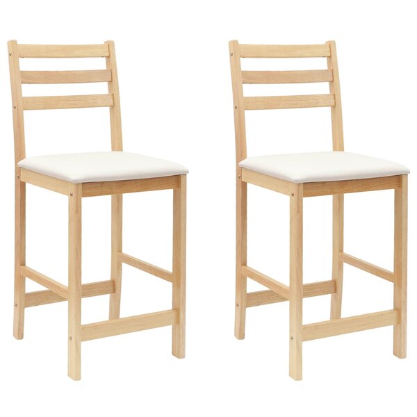 vidaXL Chaises de salle à manger 2 Pièces Naturel 40 x 47 5 x 99 5 cm