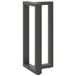 vidaXL Pieds de table de bar en T  2 pièces  anthracite  50 x 35 x (90-91) cm  acier