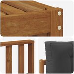 vidaXL Ensemble de canapés d'extérieur 6 Pièces Naturel et Anthracite