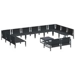 vidaXL Ensemble de canapé de jardin 13 Pièces Anthracite Acier