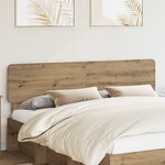 vidaXL Tête de lit Chêne artisanal 180 cm Bois d'ingénierie