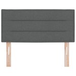 Tête de lit vidaXL Design Lignes Gris Foncé 80 cm Tissu