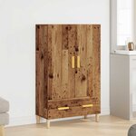 vidaXL Buffet haut vieux bois 70x31x115 cm bois d'ingénierie