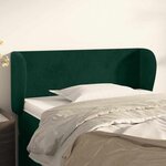 vidaXL Tête de lit avec oreilles Vert foncé 103x23x78/88 cm Velours