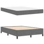 vidaXL Cadre de lit Gris clair 140 x 200 cm Tissu en velours côtelé