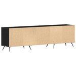 vidaXL Meuble TV Chêne noir 150 x 30 x 44 5 cm Bois d'ingénierie