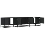 vidaXL Meuble TV noir 180x35x41 cm bois d'ingénierie