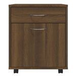 vidaXL Armoire roulante Chêne marron 45x38x54 cm Bois d'ingénierie