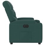 vidaXL Fauteuil inclinable électrique Vert foncé Tissu