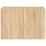 vidaXL Meuble TV mural avec lumières LED chêne sonoma 60x35x41 cm