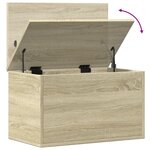 vidaXL Boîte de rangement chêne sonoma 60x35x35 cm bois d'ingénierie