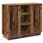 vidaXL Buffet LED Bois ancien 90 x 32 x 75 cm Bois d'ingénierie