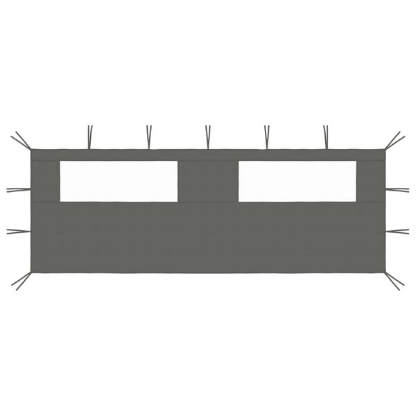 vidaXL Paroi latérale de belvédère avec fenêtres 6x2 m Anthracite
