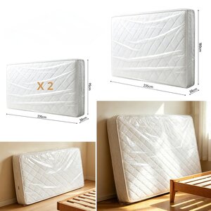 Kit Protection Matelas Ultra Résistant – Pack 3 Housses Imperméables, 1 pour 2 personnes et 2 pour 1 personne.