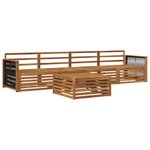 vidaXL Ensemble de canapés d'extérieur 5 pc Naturel