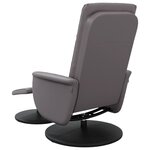 vidaXL Fauteuil inclinable de massage avec repose-pied gris similicuir