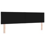vidaXL Tête de lit Montage mural Géométrique Noir 180 cm Velours