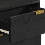 vidaXL Table de chevet noir 50x33x60 cm bois d'ingénierie