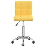Chaise fauteuil siège pivotante de bureau informatique étude Jaune moutarde tissu jaune 02_0024140