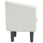 vidaXL Fauteuil blanc similicuir