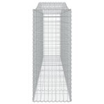 vidaXL Paniers à gabions arqués 8 Pièces 400x50x120/140 cm Fer galvanisé