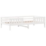 vidaXL Cadre de lit sans matelas blanc 100x200 cm bois de pin massif