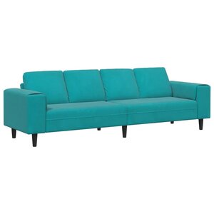 vidaXL Canapé de salon Turquoise 250 x 188 x 76 cm