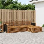 vidaXL Ensemble de canapés d'extérieur 4 Pièces Naturel