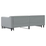 vidaXL Lit de jour avec lit gigogne gris clair 90x190 cm tissu