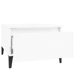 vidaXL Table d'appoint Blanc brillant 50x46x35 cm Bois d'ingénierie