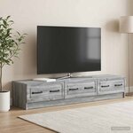 vidaXL Meuble TV Sonoma gris 147 x 34 5 x 27 cm Bois d'ingénierie