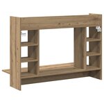 vidaXL Bureau mural chêne noir 105x48x75 cm en bois d'ingénierie