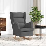 vidaXL Chaise à bascule gris foncé 74x90x102 cm tissu