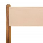 vidaXL Chaises de jardin pliantes lot de 6 beige tissu et bois massif