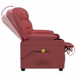 vidaXL Fauteuil inclinable Rouge bordeaux Similicuir