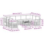 vidaXL Ensemble de canapés d'extérieur 8 Pièces Blanc et gris clair