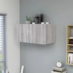 vidaXL Armoire murale Sonoma gris 80x39x40 cm Bois d'ingénierie