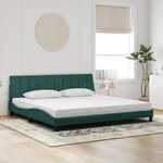 vidaXL Cadre de lit sans matelas vert foncé 200x200 cm velours