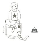 Djeco DD04489 - Coffre à jouets siège Étoiles