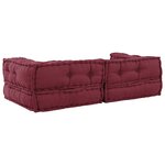 vidaXL Canapé modulaire 2 places marron 140x70x36 tissu
