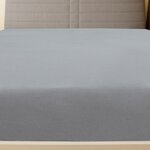 vidaXL Drap-housse Jersey Gris 140x200 cm Coton