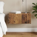 vidaXL Cabinet de chevet mural Bois ancien 49 x 34 5 x 20 cm