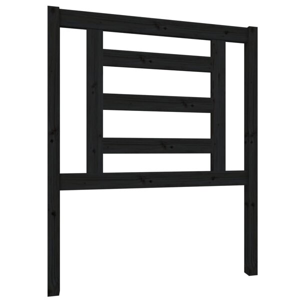 vidaXL Tête de lit Noir 81x4x100 cm Bois massif de pin