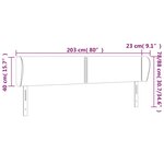 vidaXL Tête de lit avec oreilles Gris 203x23x78/88 cm Similicuir