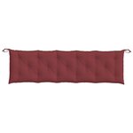 vidaXL Coussin de banc de jardin rouge bordeaux mélangé tissu