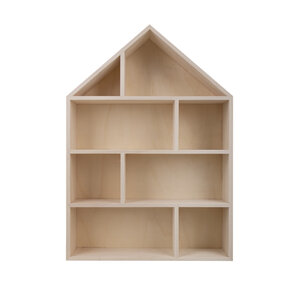 Etagère murale en bois Maison FSC 100 - Nature