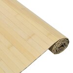 vidaXL Tapis rectangulaire naturel clair 70x400 cm bambou