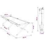 vidaXL Lit de camping pliant Vert 193 x 69 x 45 cm Tissu Oxford